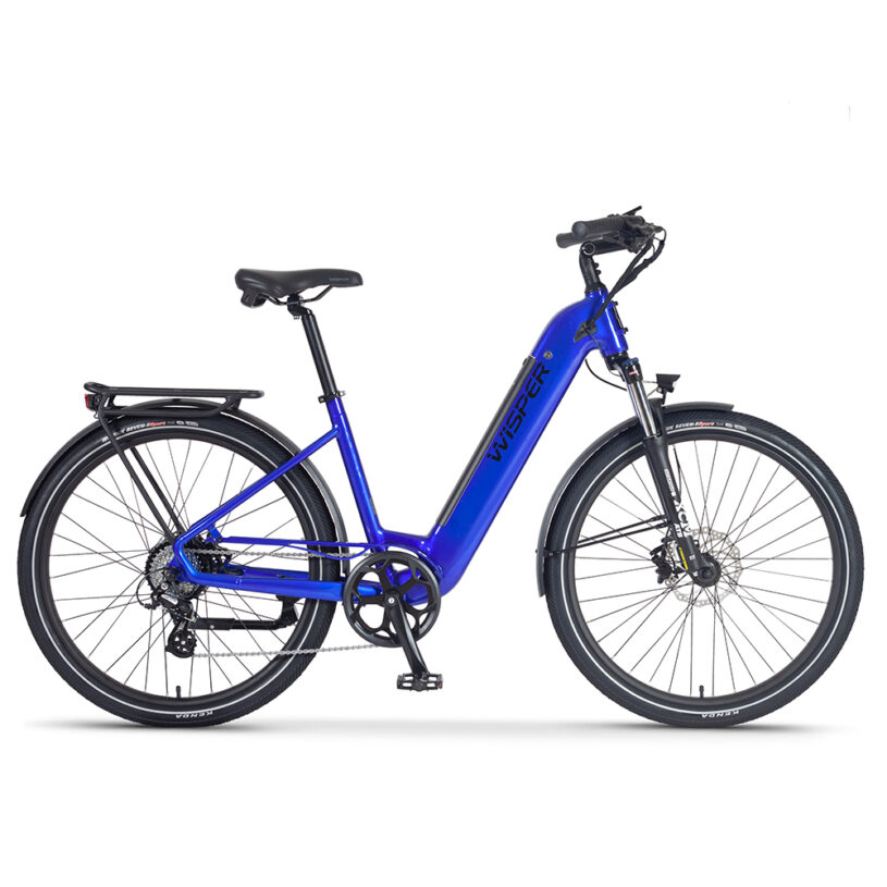 Blue Wayfarer H7 Hub-Drive Step-Through City Performance Pack - Wisper Bikes