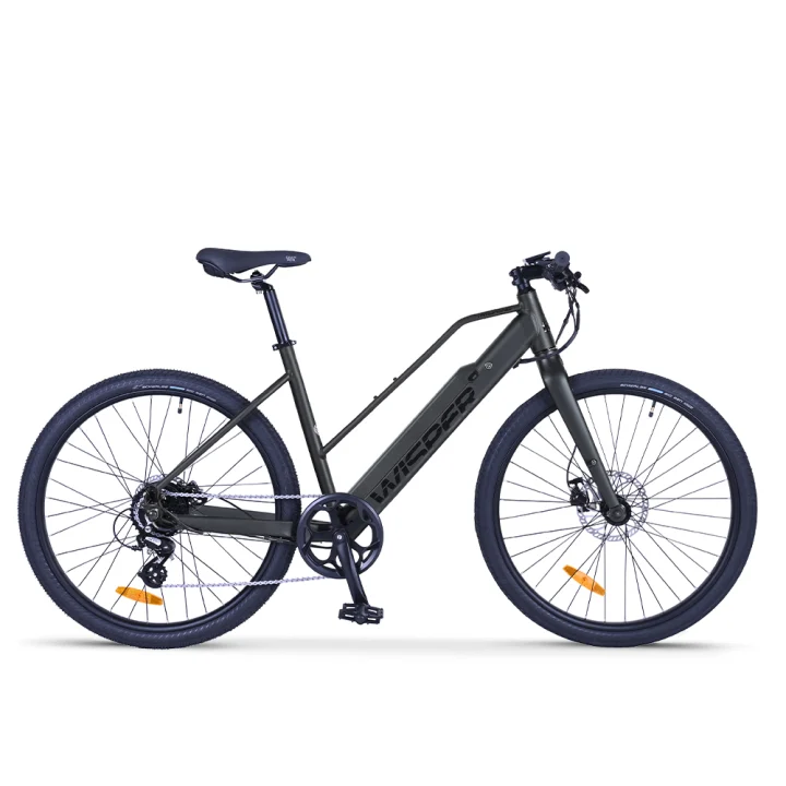 City Low Crossbar Wisper Bike 540Wh - Black