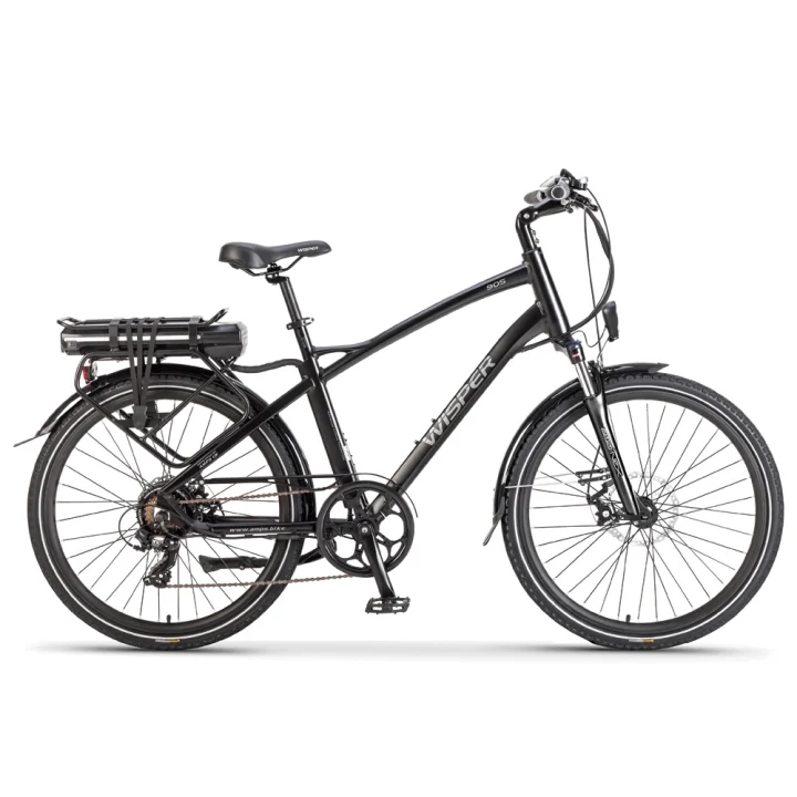 Wisper 905 Crossbar Black Electric Bicycle