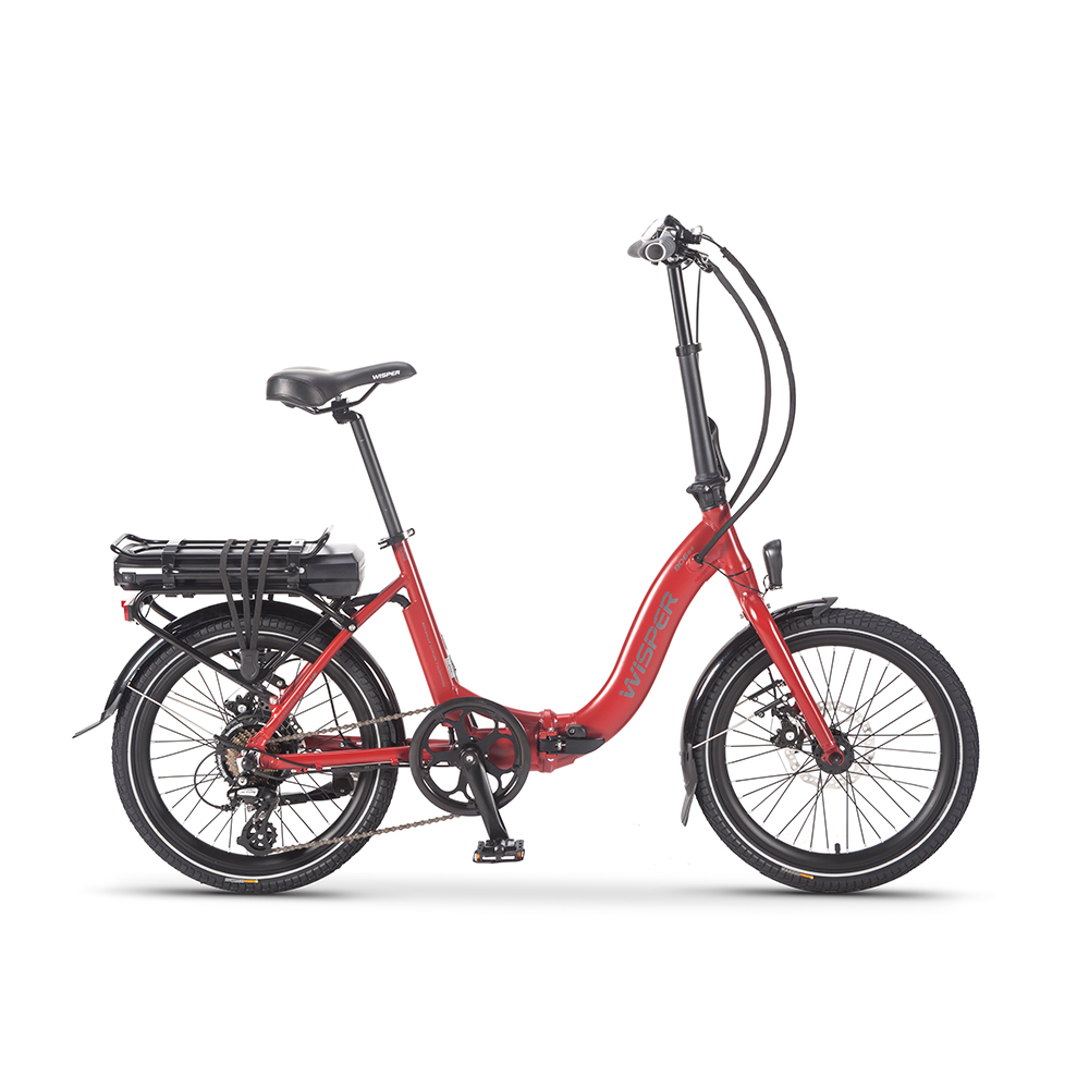 Wisper 806 Folding Electric Bike Red