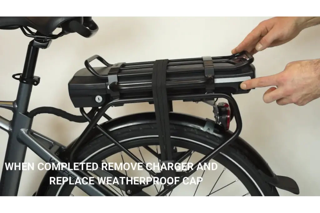 When completed remove charger and replace weatherproof cap