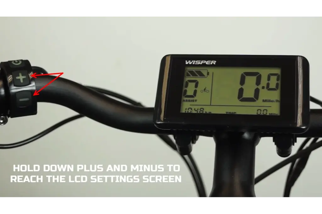 Wisper Torque LCD - LCD Settings Screen