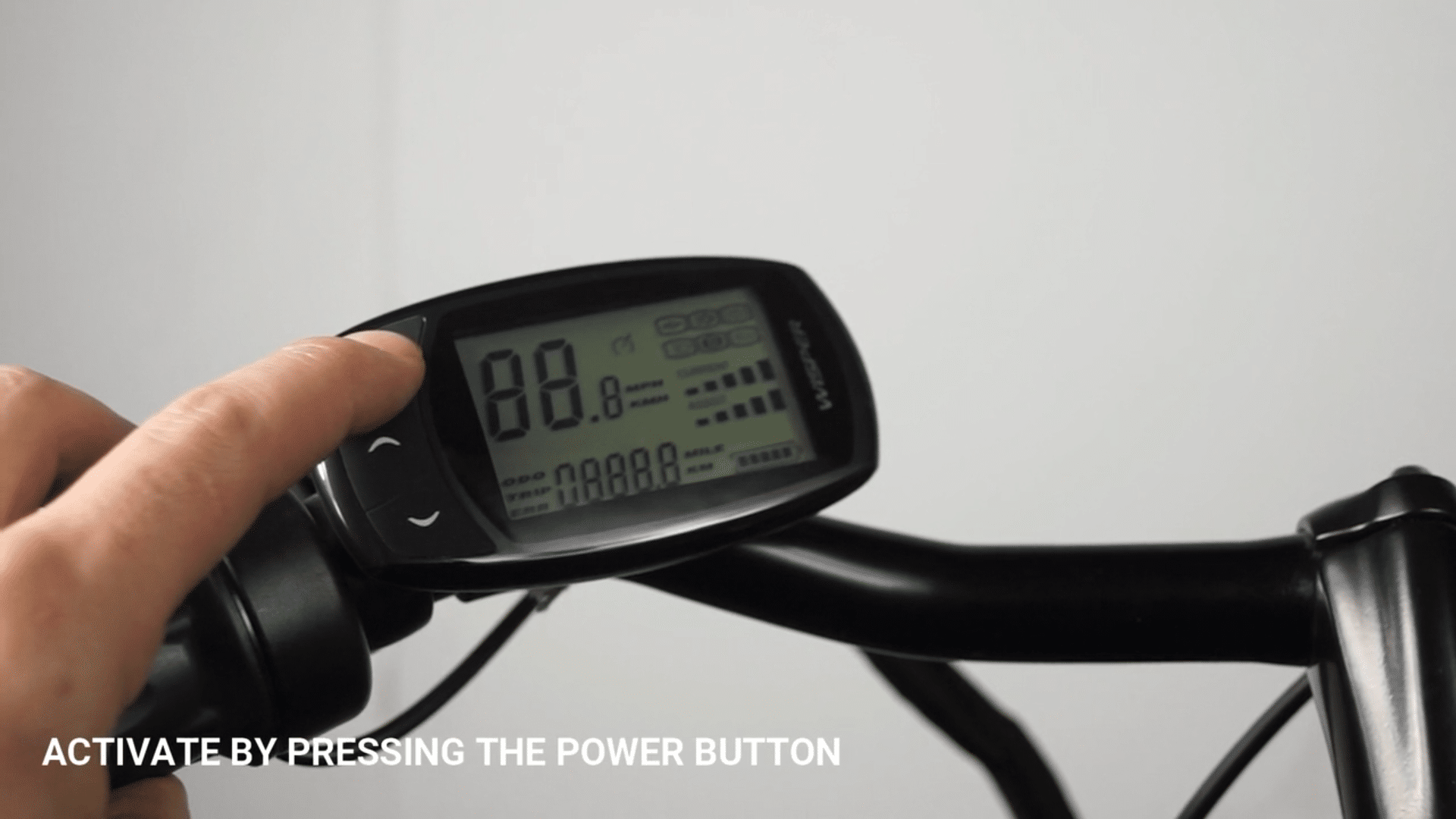 Activate by pressing the power button - How to Operate Wisper SE LCD