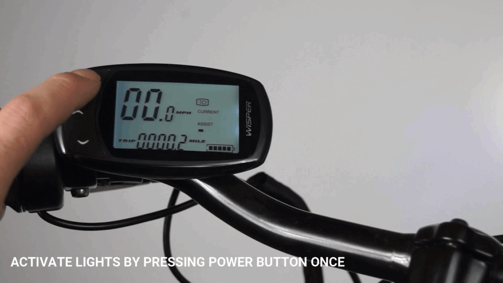 Activate lights by pressing power button once