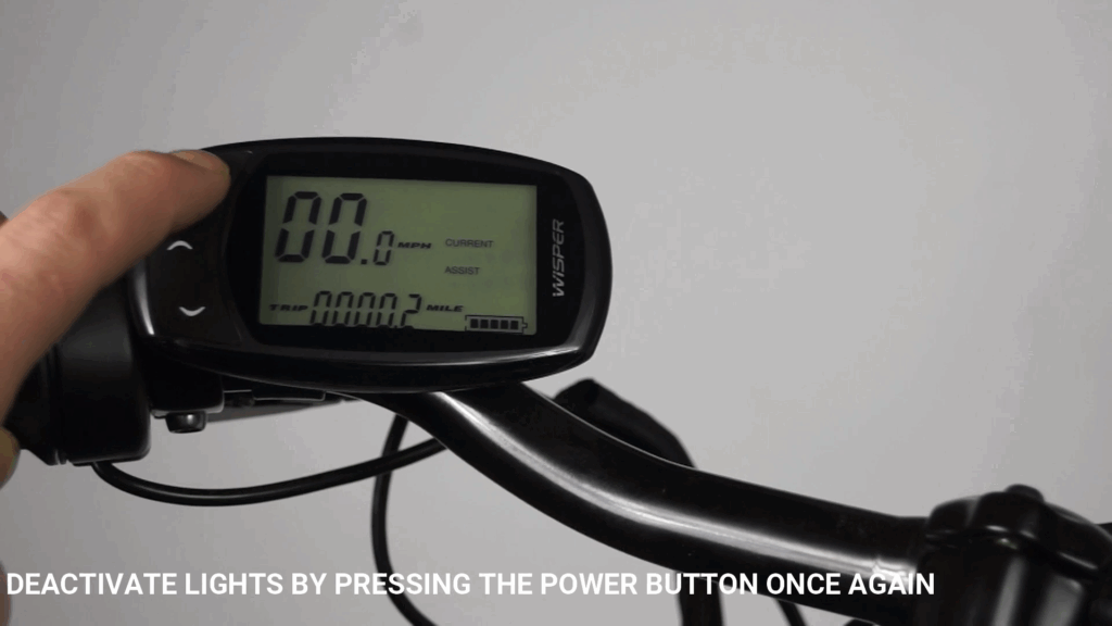 Deactivate lights by pressing the power button once again