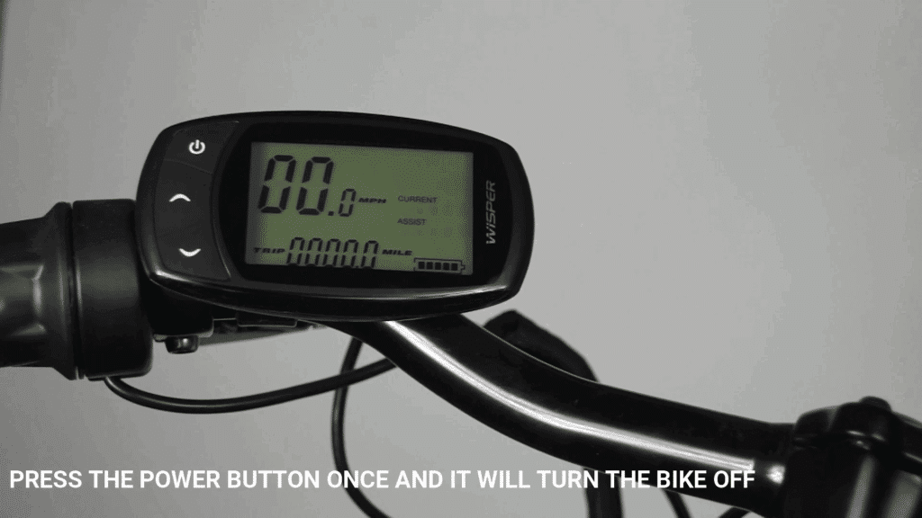 Press the power button once and it will turn the bike off